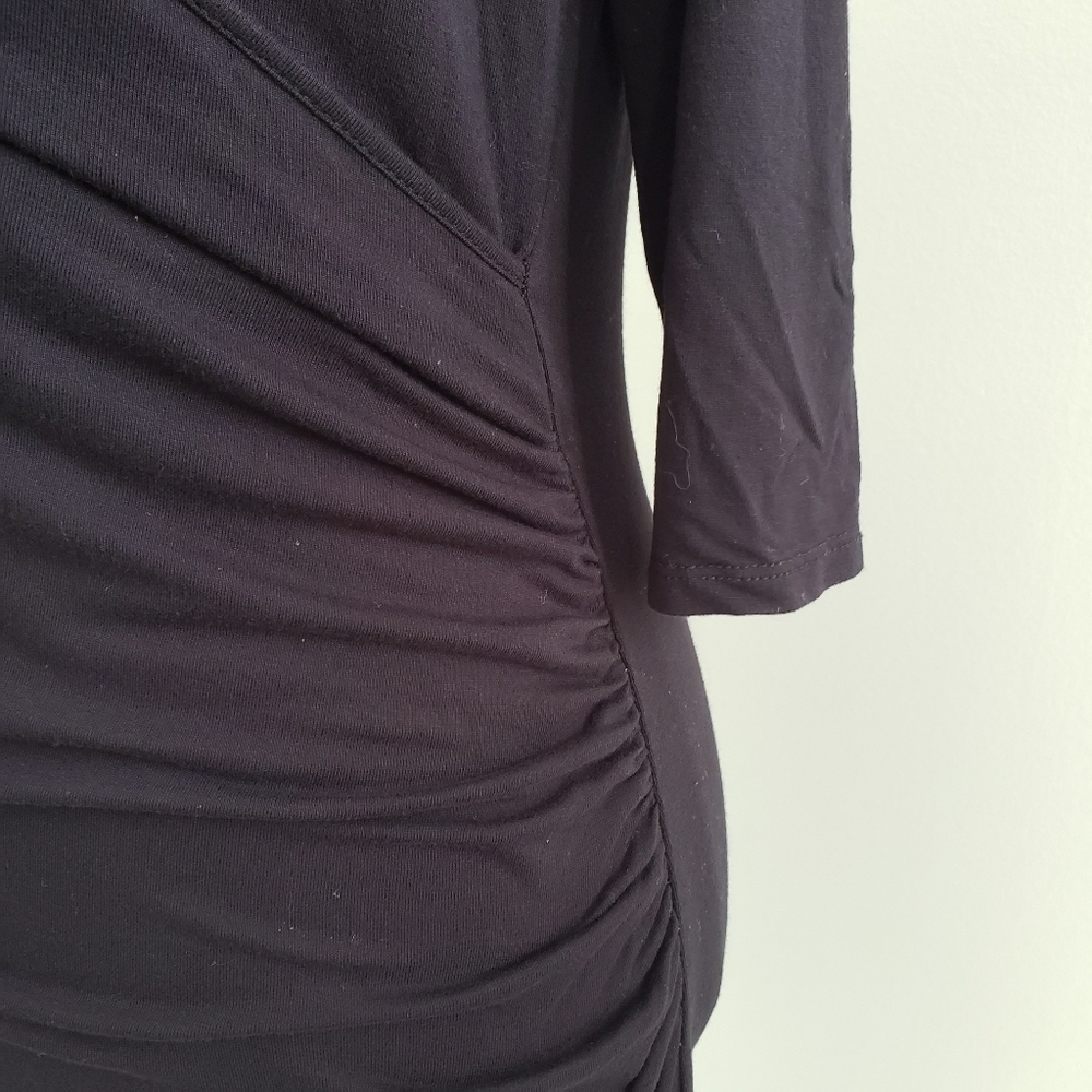 ⭐3/$24⭐ Le Chateau Women's Fitted Rouching Black Dress Size S - Picture 5 of 10